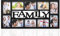 Arpan Family Multi Aperture Photo Picture Frame - Holds 10 X 6''X4'' Photos (Black Family)