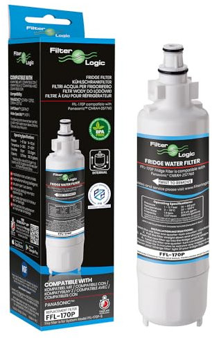 FilterLogic FFL-170P | Wasserfilter kompatibel mit Panasonic CNRAH-257760 und CNRBH-125950 Filterpatrone für SBS Kühlschrank Gefrierkombination NR-B53, NR-B54, NR-BS53 (1er Pack)