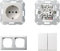 Gira Serie Standard 55 Steckdosen Komplett-Sets Reinweiß GLÄNZEND