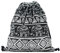 SAMGOO Segeltuch Sporttaschen Gym Sack Turnbeutel Sportbeutel, Geometrische Muster Elefant Beutel Tasche Tüte Rucksack Hipster für Reisen Sport (Schwarz)