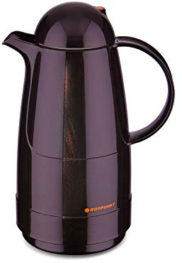 ROTPUNKT Isolierkanne 200 CHRISTINE 0,5 l | Zweifunktions-Drehverschluss | BPA-frei - gesundes trinken | Made in Germany | Warm + Kalthaltung | Glaseinsatz | galaxy brown