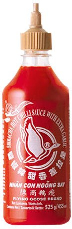 Flying Goose Brand Sriracha Hot Chilli Sauce with Extract Garlic 455ml