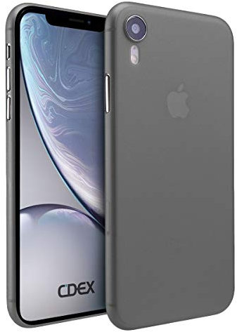 doupi UltraSlim Case for iPhone XR (6.1 inch), Ultra Thin Fine Mat Feather Light Skin Protective Cover, Black