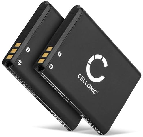 CELLONIC, Akku für Kamera, kompatibel mit Minox DCC 5.1, 5.0, Rollei 10050, 10053, 10052 (3.7V, 890mAh) 2 Stück