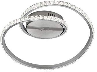 lightling LED Deckenleuchte Kati, Aluminium gebürstet, fest verbaute LED Technik (19W), stufenlos dimmbar, Nachtlicht, Fernbedienung, RGB Farbwechsler, Höhe: 18 cm, Breite: 45 cm, Tiefe: 38 cm