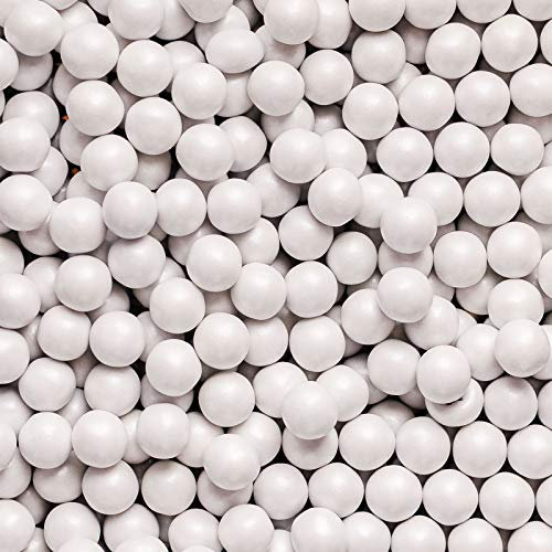 10mm Edible Chocolate Balls Cake or Cupcake Decoration Sprinkles (White, 30g)