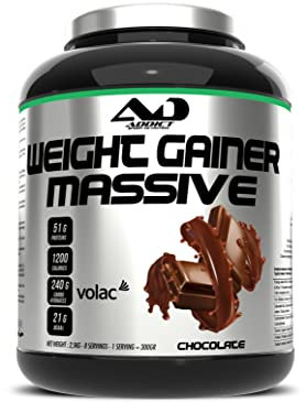 Addict sport nutrition - Weight gainer massive - Prise de masse musculaire avec protéine concentrée - Ultra calorique 1200 kcal par dose - 51g de protéine et 21g de BCAA - 2,5 kg - Goût chocolat