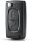CABLEPELADO Coque de clé de voiture 2 boutons compatible avec Citroën et Peugeot noir, modèles 206, 107, 207, 307, 407 et C2, C3, C4, C5, C6 - Sans douille de pile, CE0523