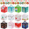 Annhao 12 Stück Weihnachten Geschenkboxen Mit Aufkleber, Schachtel Karton Mit Henkel zum Befüllen für Gebäcke, Kekse, Party Geschenke und Weihnachtsdeko