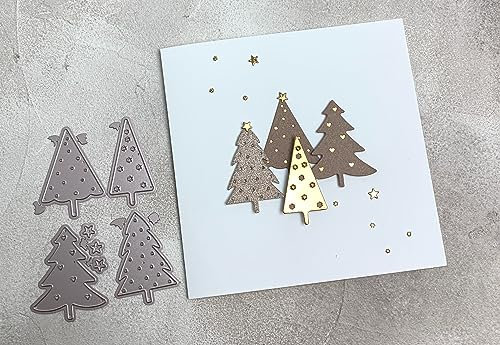 Stanzschablonen Tanne Tannenbaum Weihnachtsbaum mix lieblich , bis 4,5x5,5 cm, 8-tlg.