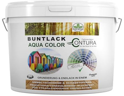 Buntlack Lackfarbe 2 Liter Lack Außen Innen Holz 2in1 Metall Farbe Holzlack Möbellack (RAL 7031 Blaugrau)