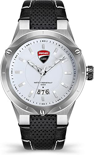 Ducati Herren Analog Quarz Uhr mit Leder Armband DTWGB2019601