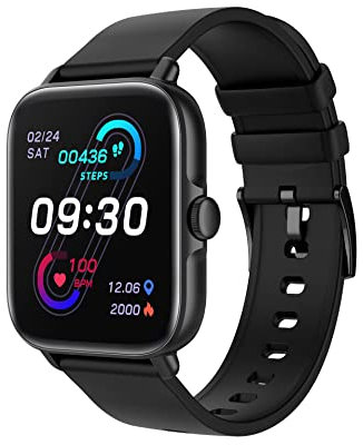 ESSONIO Herren-Damen-Smartwatch Sport,IP67 wasserdichter Fitness-Tracker mit vollem Touchscreen und Herzfrequenz-Schlafmonitor Valentinstagsgeschenk,Geeignet zum Radfahren, Rudern und Laufen
