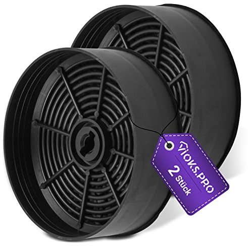 Vioks.pro Aktivkohlefilter 125mmØ Set 2x Ersatz für AEG Filter Dunstabzugshaube ECFB03 Abzugshaube Filter Rund, Kohlefilter für Dunstabzugshauben