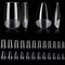 ASENTER 240 Pièces Pose Américaine Ongles Capsules Carré Amande Court Transparente Faux Ongles Gel x pose Americaine 12 tailles Différentes Mi-Givré