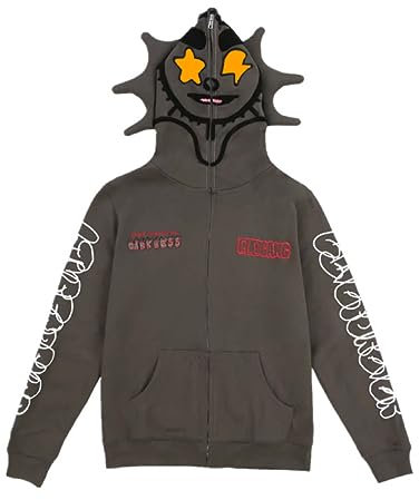 Hip-Hop Zip up Hoodie Print Design Sweatshirt Mit Kapuze Frauen Grunge 2023 Y2k Kleidung Vintage Harajuku Hoodies, GRAU, S