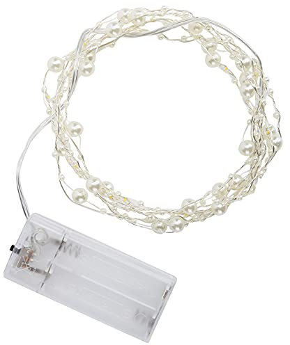 LED-Perlenimitat-Lichterkette, Draht-Lichterkette, Flexibel und Langlebig, für Möbel, Bett, Fenster, Treppen