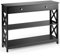 COSTWAY Tavolo Consolle con Cassetto, Tavolo da Ingresso a 3 Ripiani, Tavolino per Divano per Ingresso Soggiorno Camera da Letto, Stile Vintage Industriale (nero)