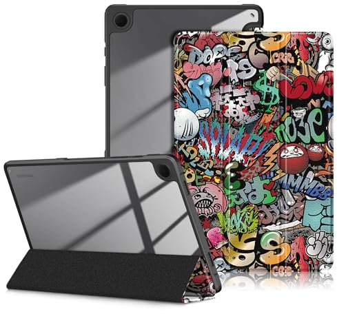 DINGGUAGUA Case for Samsung Galaxy Tab A9+ Plus 11inch 2023,Shockproof Cover Clear Transparent Back Shell for Model (SM-X210/X215/X216) Auto Wake/Sleep Function,Graffiti