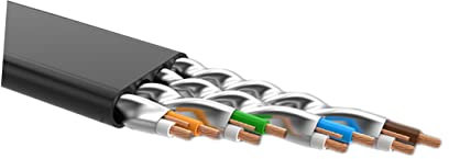 OSALADI 10g Cable Ethernet Cat De Metros Conexión Rápida Doble Apantallado Para Routers Nas Impresoras