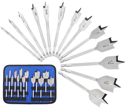 COMOWARE 13Pcs Spade Drill Bit Set