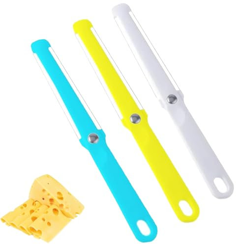 3Pcs Cheese Slicer Butter Slicer Cheese Slicers For Block Cheese Cheese Knife Cheese Cutter Soft Handle Multifunctional Chocolate Cheese Slicers for Hard Semi-Hard Cheese Butter Chocolate Block Cheese