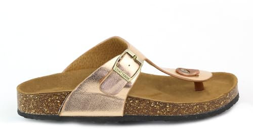 CHATTAWAK Femme Mule Confort Entre-Doigt Metallique Zelda Rose Gold, 40