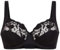 dolcecasabiancheria Reggiseno Felina Moments 519 con Ferretto Coppa sfoferata Ricamato D-E-F Nero (EU 75 D - IT 2 D)