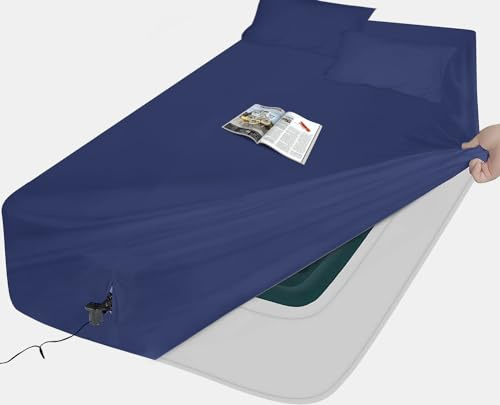 AEHISDHIE Luftmatratzen-Bettlaken, 2-teiliges Set, geeignet für aufblasbare Matratzen mit Einer Tiefe von 45,7 cm, kann ohne Demontage aufgeblasen Werden, praktisch, stabil, einfach zu bedienendes