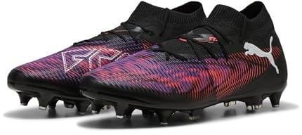 PUMA Mixte Future 8 Match MXSG Chaussure de Football, Black White-Glowing Red, 39 EU