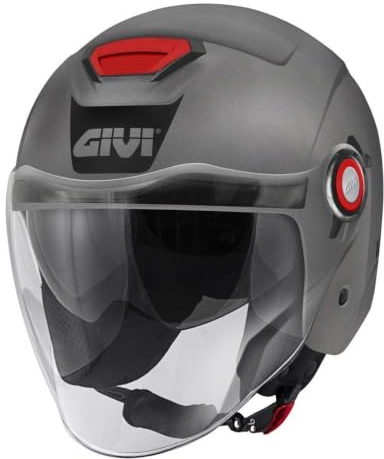 CASCO JET GIVI 12.5B TITANIO OPACO TAGLIA XL