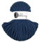 Premium Baumwoll-Flechtschnur - 5mm x 50m - Vielseitige Makramee-Kordel für Stricken, Weben, DIY-Basteln und Heimdekoration - Hochwertige Bunte Bastelschnur - Jeans