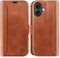 OCASE for iPhone 16 Case, PU Leather Wallet, Magnetic Flip Folio Cover with RFID Blocking, Card Holders, Shockproof TPU, and Kickstand for 6.1 Inch iPhone 16 (2024), Retro Brown