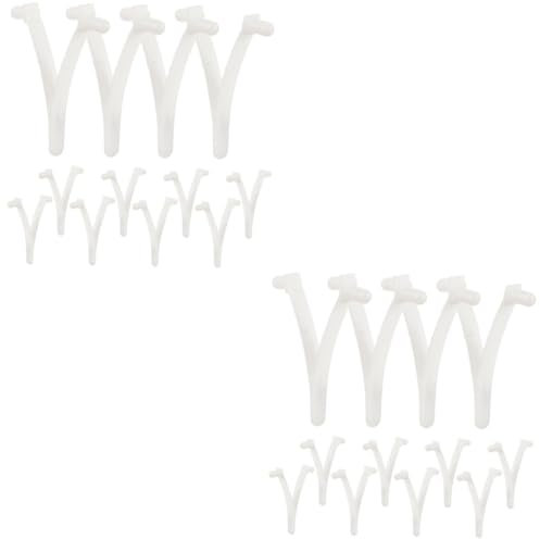 BCOATH 24piezas Clips v para Mango De Limpieza De De Accesorios para Desnatador Rastrillo y Cepillo De Piscina Compatible Skimmers y Aspiradoras