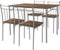 ML-Design Esstisch mit 4 Stühlen, Vintage, Essgruppe Set 5-TLG für 4 Personen, Holz, Esszimmerstühle mit Metallbeinen, Küchentisch Set, Esszimmergarnitur, Sitzgruppe für Esszimmer Wohnzimmer Küche