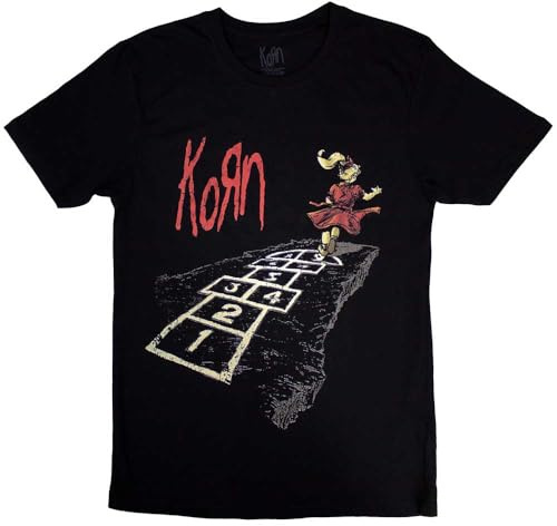 Rock Off officially licensed products Korn Follow The Leader Band Logo T Shirt M Black