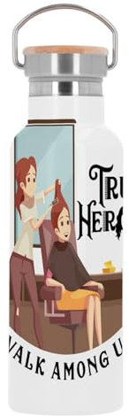 Bouteille Inox Gourde Thermo Isotherme - True Heroes - Hairdresser Barber Job Heroes Makeup Artist - 500 ml (17 oz)