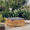 Fußhocker Garten Kissen Dunkelgrau Massivholz Teak,kangqiling319161