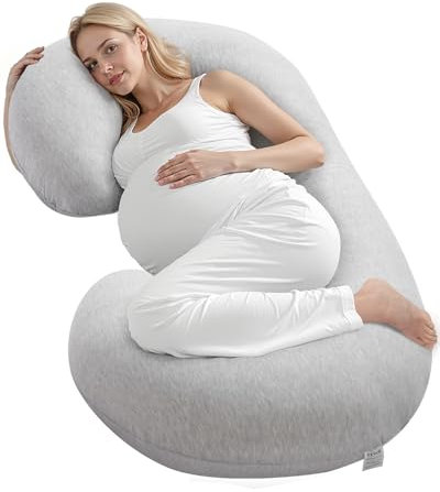 VEVOR Schwangerschaftskissen, C-förmiges Stillkissen, 133x63x21cm Stützkissen für Schwangere mit abnehmbarem & waschbarem Bezug, perfekt zur Entlastung von Rücken, Bauch, Hüfte und Beinen