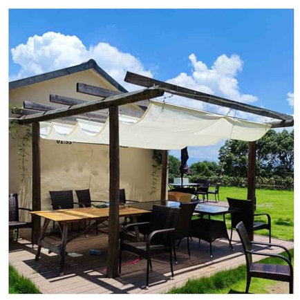 Pergola rétractable pour tonnelle, terrasse, jardin, imperméable, 2 m x 5 m