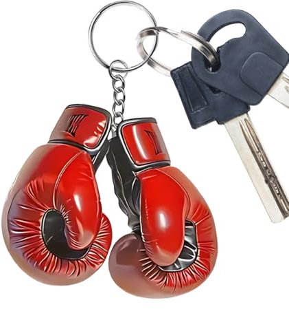 Porte-clés de de boxe - Pendentif créatif avec symbole sportif en acrylique rouge, pendentif sac à main tendance | Pendentif inspiré de la salle de sport, cadeau original et portable pour un