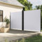 Sombrillas y parasoles para jardín y césped, toldo lateral retráctil, color blanco, 200 x 600 cm
