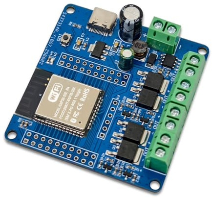 Fangxuee ESP32 4-Channel MOS Switch Module DC5-60V On-Board ESP32-32E WiFi and BLE Module DC Powered