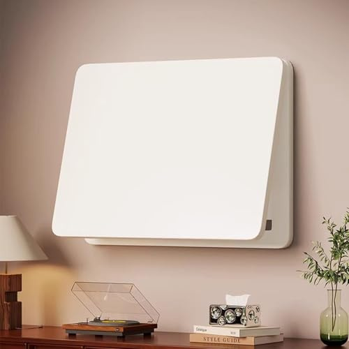 Vibeo White Decorative Fuse Box Cover 10 16 18 20 26 in Wide, Flip Open Electric Meter Panel Wall Hanging, Punch-Free Thin Distribution Board Cover(14x10in/35x25cm)