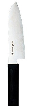 Snow Peak Field Kitchen Santoku Knife, Black, Lightweight, versatile & durable Japanese kitchen knife for home, camping & outdoors