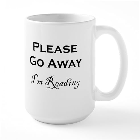CafePress Please Go Away Im Reading Mugs 15 oz (444 ml) Ceramic Coffee Mug