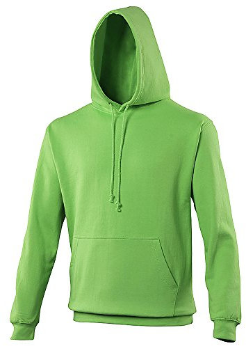 Pullover College con Cappuccio - 46 Diversi Colori Disponibili - Lime Green? - S