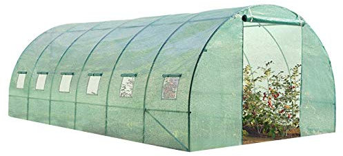 Probache - Serre Tunnel de Jardin 18m² Verte Gamme maraîchère CRIMÉE 6x3m