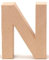 Papp-Buchstabe N 17,5x5,5cm Pappartikel Pappart Bemalen Basteln Dekorieren Braun Pappmaché
