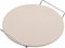 Westmark Piedra para pizza, Redonda, Ø 33 cm, Con soporte, Cerámica, Beige/plata, 32402260